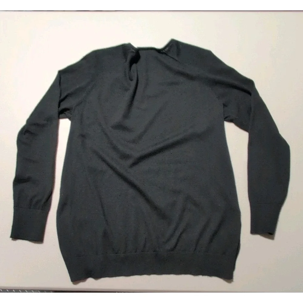 J Jill Side Button Black Sweater XS Women's Winter Silk Blend Casual Chic Cozy - Picture 5 of 6